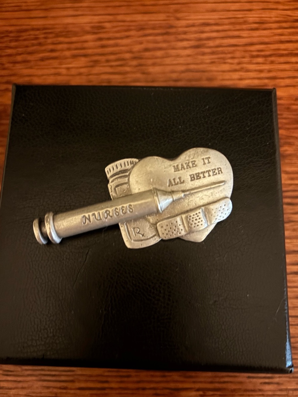 Vintage Spoontiques Pewter Nurse Brooch “Make It All Better” Pin